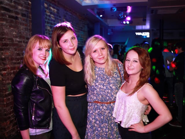 Becky, Jess, Beth and Abbey in Blue Lounge.