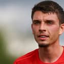Defender Josh Hull signs for Scarborough Athletic. Photo by Zach Forster