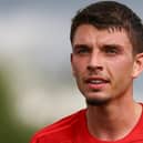 Defender Josh Hull signs for Scarborough Athletic. Photo by Zach Forster