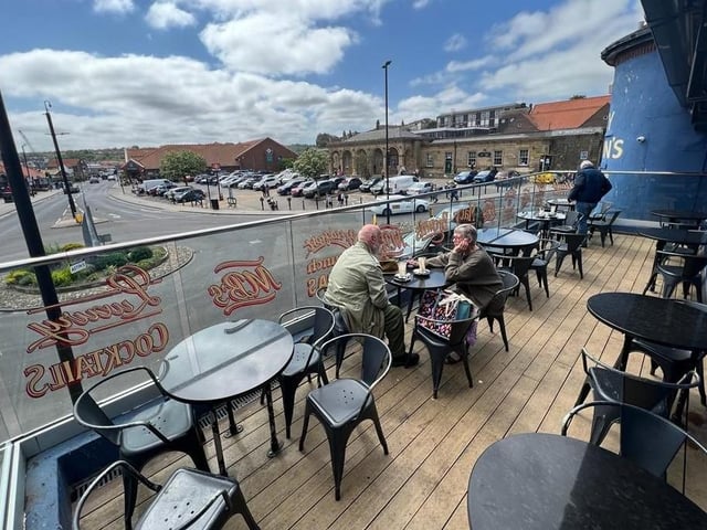 The spacious terrace is the perfect place for a sunny cocktail, with fantastic views overlooking the harbour.