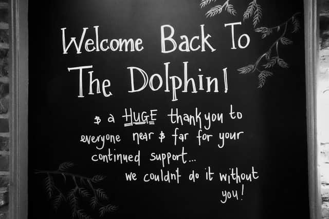 A message for drinkers at Robin Hood's Bay.