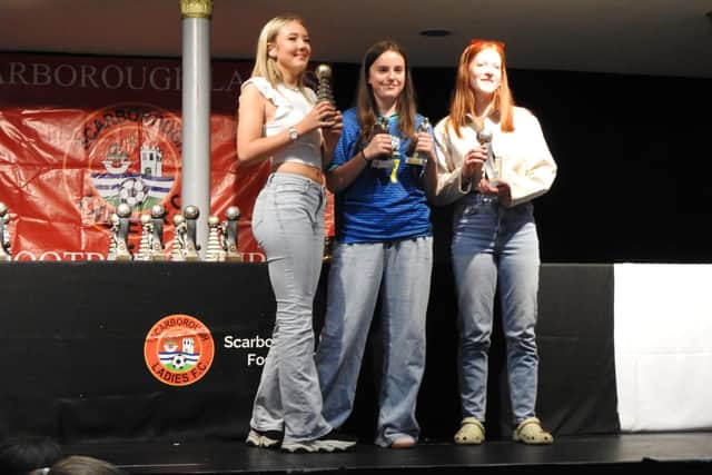 Scarborough Ladies FC U14s award-winners.