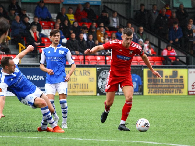 The man of the match Luca Colville in action against Tonbridge.