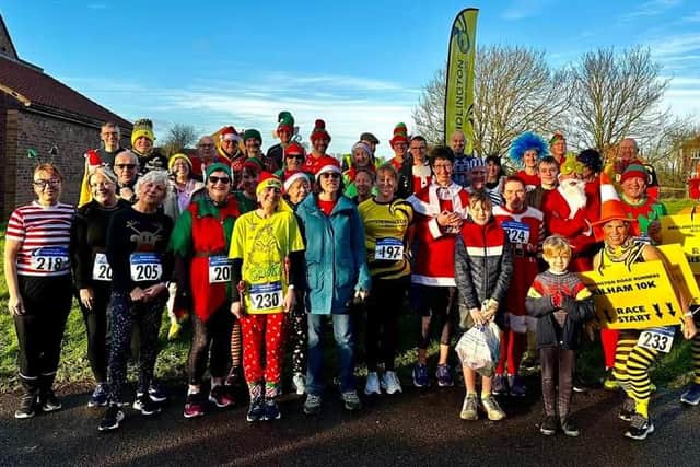 The start of the Christmas Winter League Handicap which took place in Kilham for the Bridlington Road Runners on Sunday.