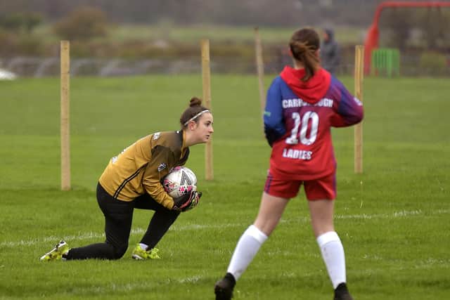 Keeper Brooke Mason pulled off some fine saves despite the U15s' 3-0 defeat.