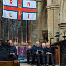 During the memorial service - Image: RNLI/Nick Gough