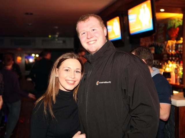 Ellie & Tom in Blue Lounge.