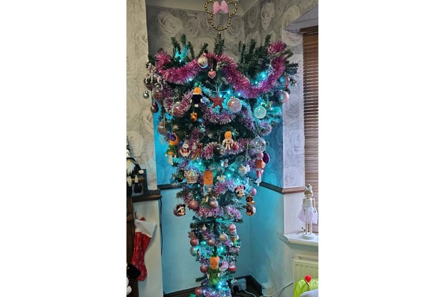 Laura Jayne Davies from Bridlington has submitted a topsy turvy tree which is as unusual as it is colourful.