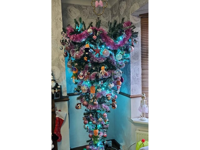 Laura Jayne Davies from Bridlington has submitted a topsy turvy tree which is as unusual as it is colourful.
