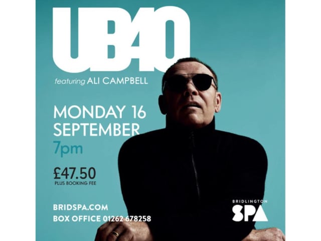 UB40 Featuring Ali Campbell will be performing on September 16. The band recently celebrated 40 years since the release of UB40's seminal album 'Labour of Love' on 12th September 1983, which produced the groundbreaking hits that will be performed on this tour such as 'Cherry Oh Baby', 'Many Rivers to Cross', 'Please Don't Make Me Cry', and of course the ubiquitous 'Red Red Wine' which topped the charts both sides of the Atlantic.