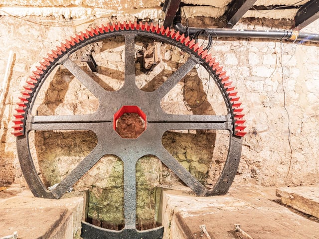 The building was once a hive of industry, and some elements of its past still remain.
