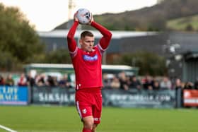 Defender Bailey Gooda was man of the match for Boro in the FA Trophy loss at Marine
