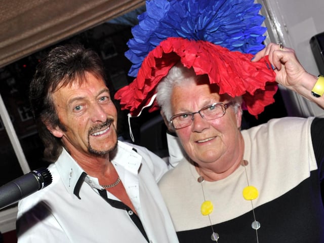 The legendary singer Danny Wilde and Audrey on stage