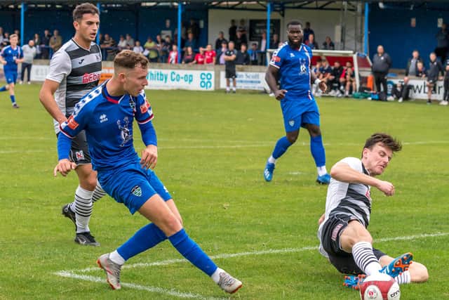 Priestley Griffiths netted in the 2-2 draw on the road at Belper earlier in the season. Whitby play host to Belper in their final game of the season on Saturday.