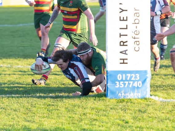 Luke Brown's try proved to be in vain for Scarborough RUFC.