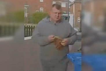 Following the theft of a metal car bonnet from an address in Whitby, North Yorkshire Police have launched an appeal to identify this male.