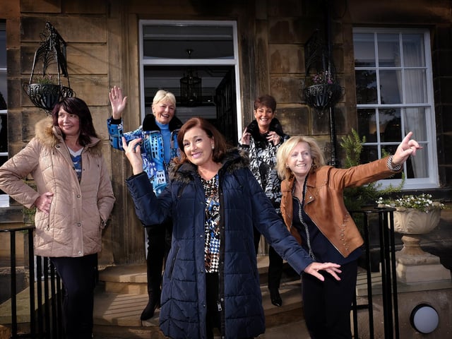 Models Judith Hargreaves, Ann Kitto, Lisa Wood, Rosie Jackson and front Linda Cheeseman.