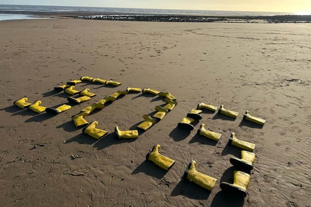 Mayday appeal - Yellow SOS Wellies. Image: RNLI