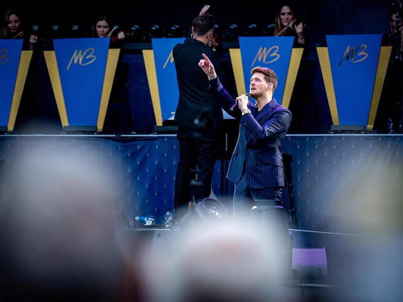 Michael Buble performs to a capacity Scarborough crowd. photo: Cuffe & Taylor