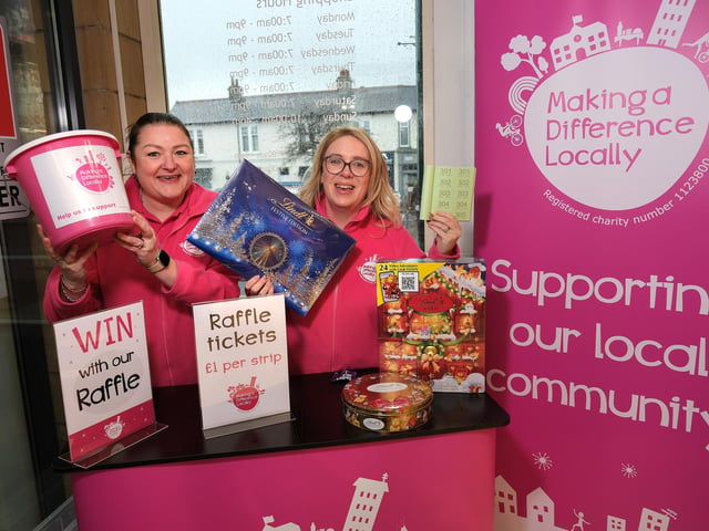 A raffle helped to raise funds for Proudfoot's Make a Difference Locally charity