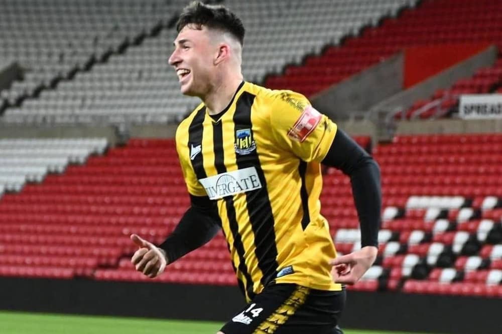 Frmer West Auckland Town winger James Harrison has signed for Whitby Town.      Photo by Tyler's Mission