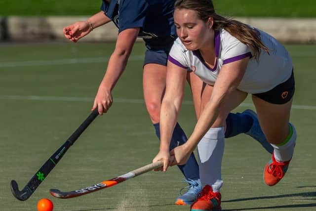 Whitby Hockey Club Ladies were edged out 1-0 at home by Durham on Sunday. Photos by Brian Murfield