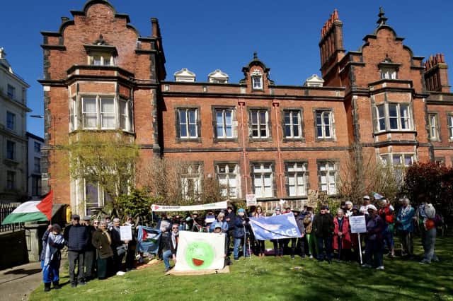 A vigil has been held in Scarborough to show solidarity with Palestine