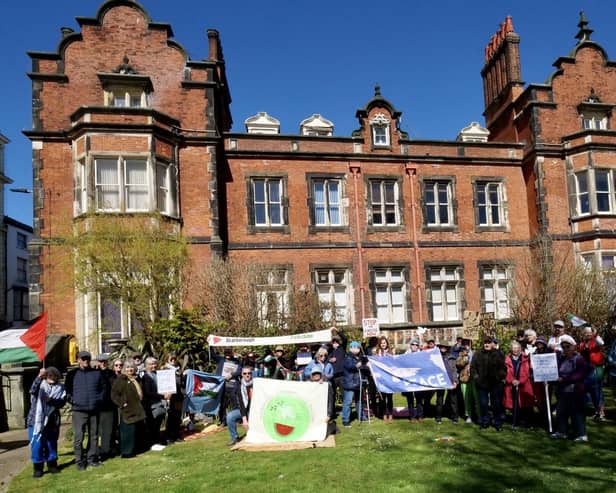 A vigil has been held in Scarborough to show solidarity with Palestine