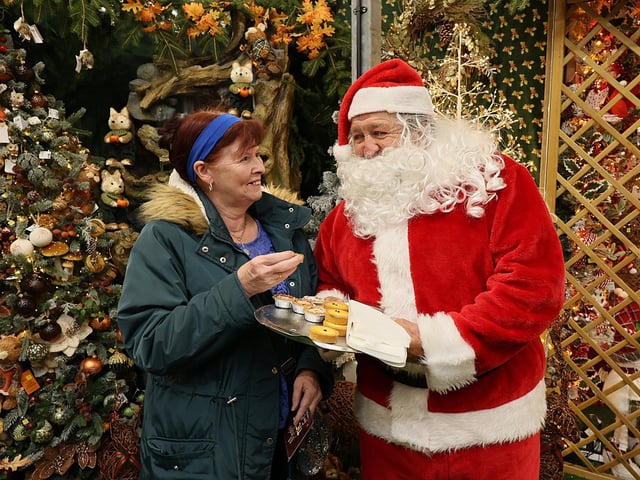 Santa offered visitors treat. Picture: Richard Ponter