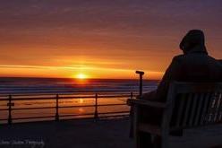 Fred watching the sun rise.