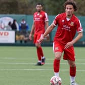 Hamza Hamdosh returned to Bridlington Town action as a second-half sub in the 1-1 draw at Ponte.   Photo by ECmedia