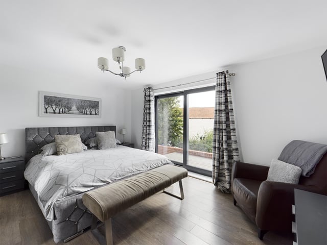 One of the double bedrooms within the house.