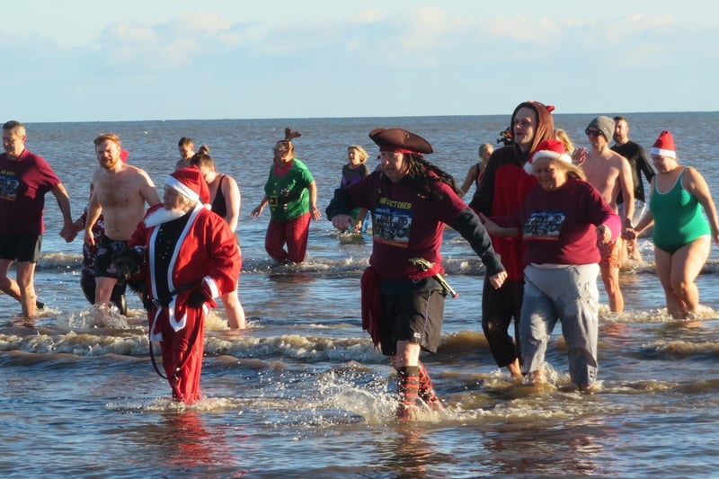 Bridlington's annual Boxing Day Dip was a chance for a large number of people to get a thrill of a lifetime while raising funds for a good cause.