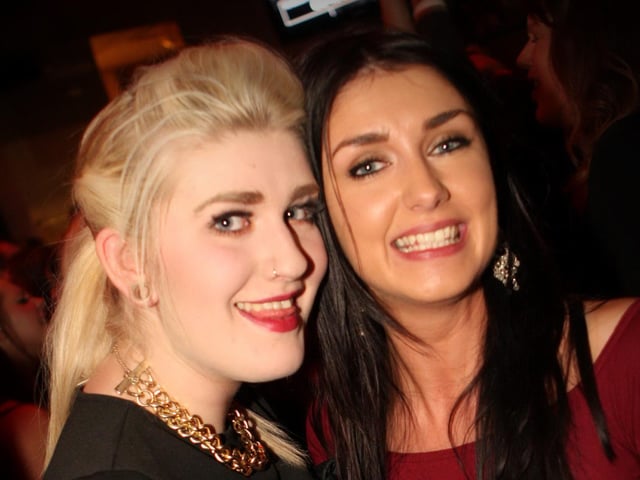 Tricia and Catherine looking stunning in the Barbican.