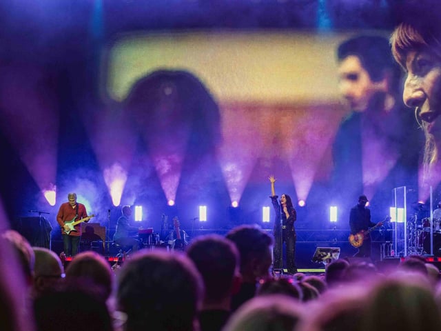 The pop stars voice captivated the audience.