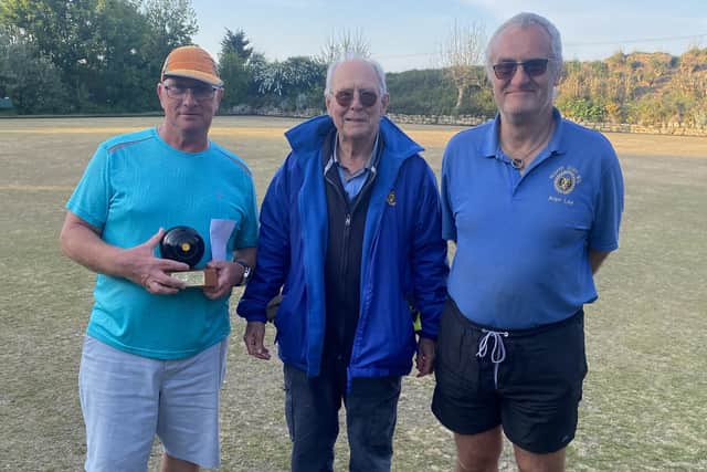 Paul Morgan, left, was runner-up in Friday's O60s Merit in Whitby.