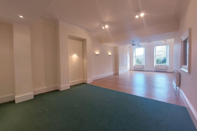 Another of the spacious reception rooms within the building that dates back to the 1830s.