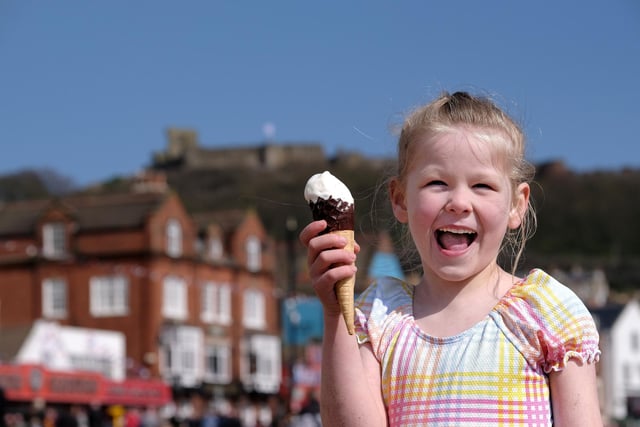 An Ice cream is a must by the seaside.
