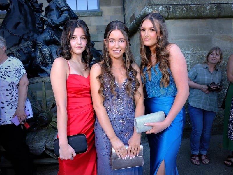 Students arrive for their big night.