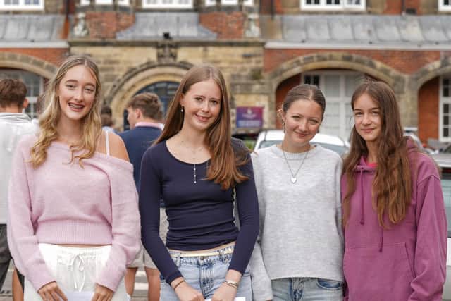 Flora, Freya, Ella and Ida with their results