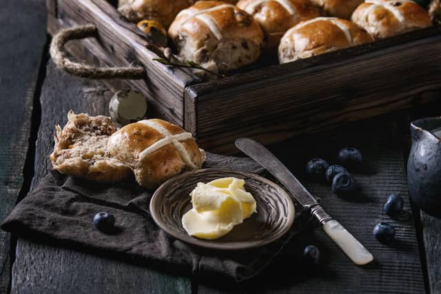 Hot cross buns are traditionally eaten on Good Friday. Photo: AdobeStock