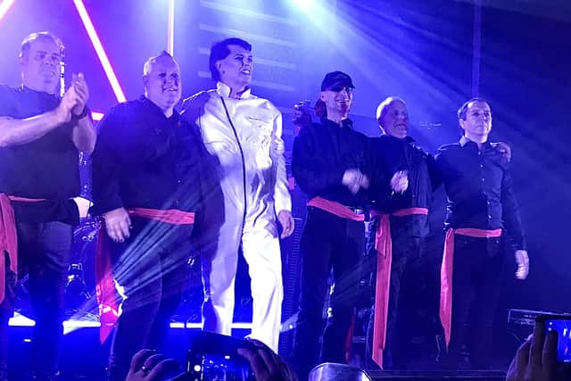 Tubeway Days on stage.