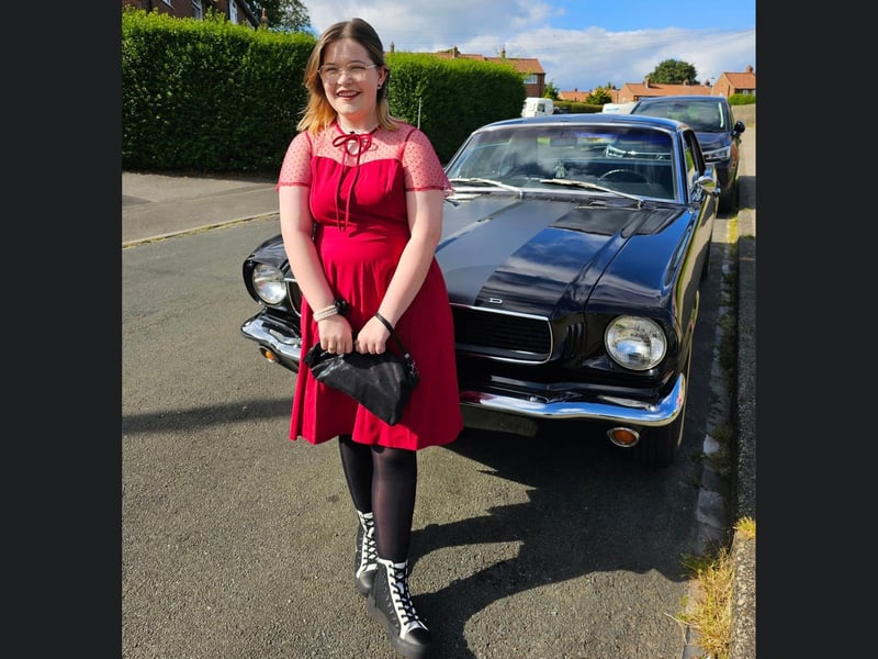Summer celebrating prom in her own unique way.