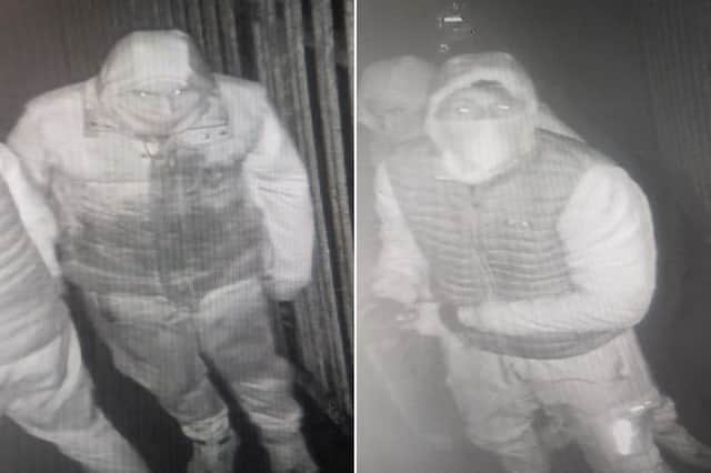 North Yorkshire Police has released CCTV images of two men they would like to speak to