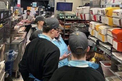Bridlington School students during their educational activities at McDonald’s.
