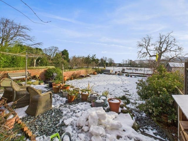 The south-facing garden has exceptional views.