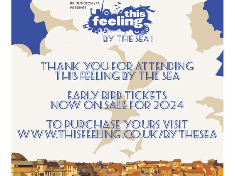 This Feeling by the Sea will take place on 6 and 7. Artists have not been announced for this festival as of yet, however last years festival, the first of it's kind in Bridlington, was a resounding success. This Feeling By The Sea will bring an enviable array of leading guitar bands and next wave talents to Bridlington Spa.