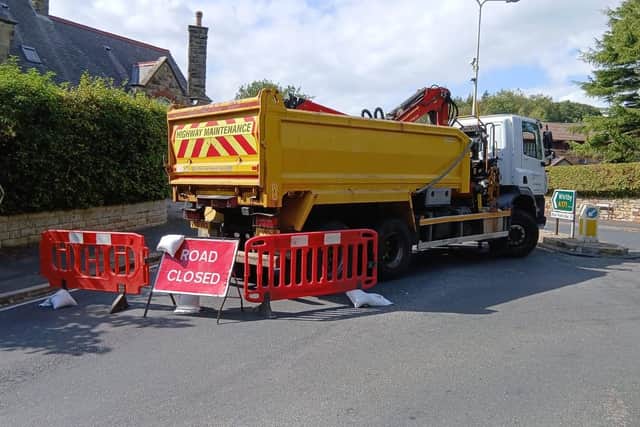 People have been asked not to drive past the road closure signs