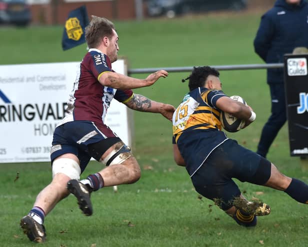 Scarborough RUFC skipper Drew Govier in action against Bridlington at Dukes Park.