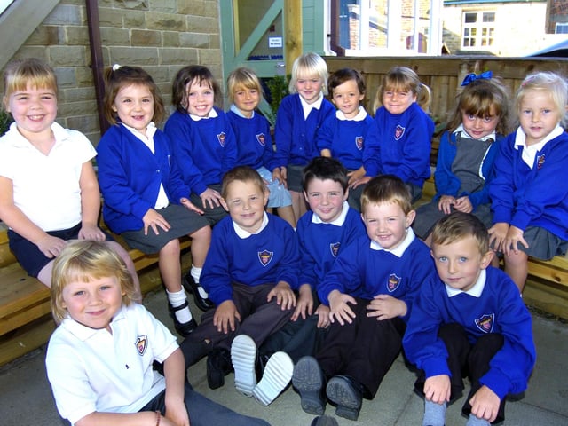 2007. Ruswarp New Starters pictured are, Will Jackson, Heidi Price, Poppy Hansell, James Michie, William Harland, Scarlett Miller, William Frost, Evan Walker, Laura Kaz, Kate Simpson, Madeline Bennison, Carla Wicking, Jack Bagnall and Rio Jay